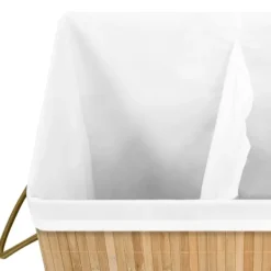 Discount vidaXL Tvättkorg bambu med 2 sektioner 72 L Brun