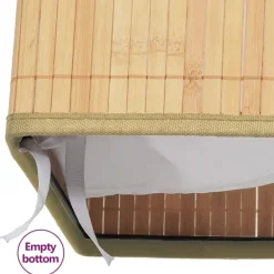 Discount vidaXL Tvättkorg bambu med 2 sektioner 72 L Brun