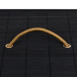 Clearance vidaXL Tvättkorg bambu med 1 sektion 83 L Svart
