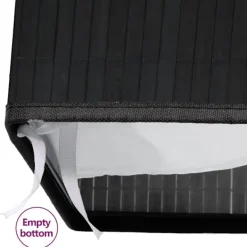 Clearance vidaXL Tvättkorg bambu med 1 sektion 83 L Svart