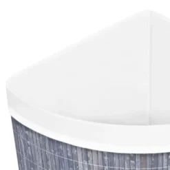 Clearance vidaXL Tvättkorg för hörn bambu 60 L grå