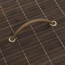 Hot vidaXL Tvättkorg i bambu rund Brun