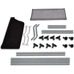 Discount vidaXL Tvättsorterare med 4 påsar grå Svart