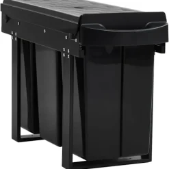 Discount vidaXL Utdragbar sophink mjuk stängning 36 L Svart