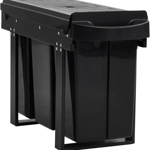 Discount vidaXL Utdragbar sophink mjuk stängning 36 L Svart