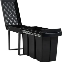 Discount vidaXL Utdragbar sophink mjuk stängning 36 L Svart