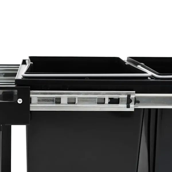 Discount vidaXL Utdragbar sophink mjuk stängning 36 L Svart