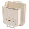 Outlet Vikbar Hängande Papperskorg 21,6 x 20,3 x 12 cm Vit Plast Köksavfallsbehållare