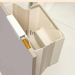 Outlet Vikbar Hängande Papperskorg 21,6 x 20,3 x 12 cm Vit Plast Köksavfallsbehållare