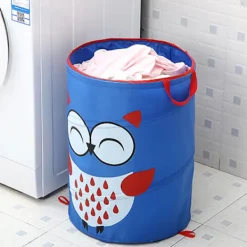 Clearance LBSS Vikbar Söt Tecknad Tyg Tvättkorg Stor Organizer Tvättväska Hållare För Hem Ladybug