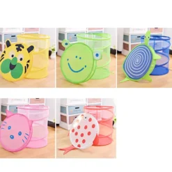 Clearance LBSS Vikbar Söt Tecknad Tyg Tvättkorg Stor Organizer Tvättväska Hållare För Hem Ladybug