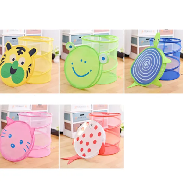 Clearance LBSS Vikbar Söt Tecknad Tyg Tvättkorg Stor Organizer Tvättväska Hållare För Hem Ladybug