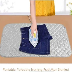 Best Vikbar Strykbräda, Strykbrädafilt Ångstrykning Halksäker Värmebeständig Resestrykmatta Stryköverdrag för Tvättmaskin
