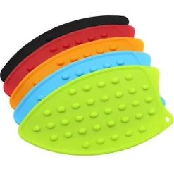 Clearance Vikbar Strykmatta Silikon Strykjärnsställ Värmebeständig Halkfri Strykbräda Skyddsdyna Isolering Pad Överdrag rose red