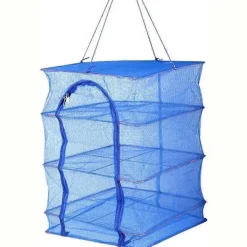 Clearance Vikbart 4-lagers torkställ, kompatibelt med grönsaks- och fisknät, hängande torknät, torka mat naturligt