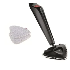 Best VILEDA 168917 Steam Plus 3.0 elektrisk ångmopp med 2x microfiber ersättningstampar, rengöring av mattor Svart