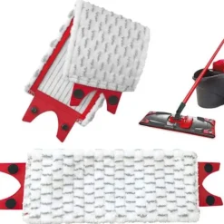 Outlet Vileda Mopp Refill Förpackning med 2 Vileda 2-i-1 Moppduk Mikrofiberduk för Överlägsen Absorption Mjuk för