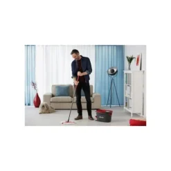 Hot VILEDA Turbo Mopp för Enkel Golvrengöring[JUN] Grå, röd och vit