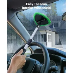 Clearance Vindrutetvätt, bilvindrutetvättverktyg för insidan med 4 återanvändbara och tvättbara mikrofiberkuddar, grön green