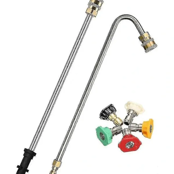 Sale Vinklad Spraylans, Underredsspolningslans Kompatibel med Kärcher K2 K3 K4 K5 K6 K7 Högtryckstvätt, Rengöringskit för Hängrännor-QJWL