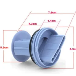 New Vit lämplig för Siemens Bosch 1095 1065 WD7205 trumma tvättmaskin avloppspump avloppsplugg lock blockerad