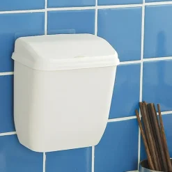 Clearance Vit väggmonterad papperskorg för hushållsbruk, grossist, väggmonterad