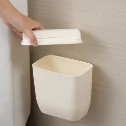 New Vit väggmonterad papperskorg för hushållsbruk, grossist, väggmonterad han[PL]