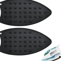 Sale Värmebeständiga silikonmattor för strykjärn, multifunktionella skyddsdynor för strykbrädor, plattänger, locktänger (svart)