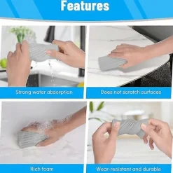 Våt Rengöringssvamp, Disksvamp, Återanvändbar Hushållsrengöringssvamp Rengöringsverktyg