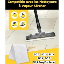 Våtservetter för Kärcher ångtvättar, mikrofiberdukar för ångtvättar