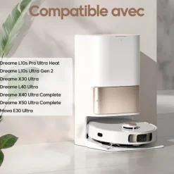 Online VUSZR 12 PCS Dammsugarpåse för Dreame L10s Ultra Gen 2 / L10s Pro Ultra Heat / X30 L40 Ultra / X BORSTE OCH TILLBEHÖR TILL DAMMSUGARE