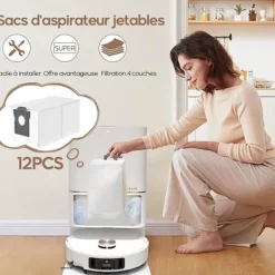 Online VUSZR 12 PCS Dammsugarpåse för Dreame L10s Ultra Gen 2 / L10s Pro Ultra Heat / X30 L40 Ultra / X BORSTE OCH TILLBEHÖR TILL DAMMSUGARE