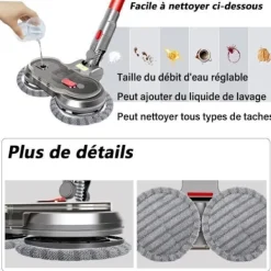 VUSZR Borste för Dyson V10 V8 V7 V11 V15 Dammsugare, Elektrisk Mopp Huvud, Sug och INGEN BORSTE OCH DAMMSUGARTILLBEHÖR