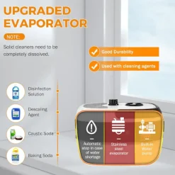 Sale 2500W Bilångare för Biltvätt Högtrycks Handhållen Ångrengörare med Vattentank Portabel Elektrisk Ångrengöringsmaskin H