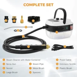 Sale 2500W Bilångare för Biltvätt Högtrycks Handhållen Ångrengörare med Vattentank Portabel Elektrisk Ångrengöringsmaskin H