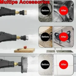 2500W Handheld Steam Cleaner - Pressure Steamer with 3 Brush Heads, 6 Levels, 1000ml Water Tank