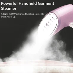 Hot 1500W Handhållen Klädångare 3 Ånglägen, 350ml Stor Avtagbar Vattentank för Hem, Kontor och Resor