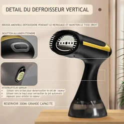 Hot 1500W Handhållen Ångare - Kraftfull Ånga på 20 Sekunder - 300ml Tank - Portabel och Resevänlig