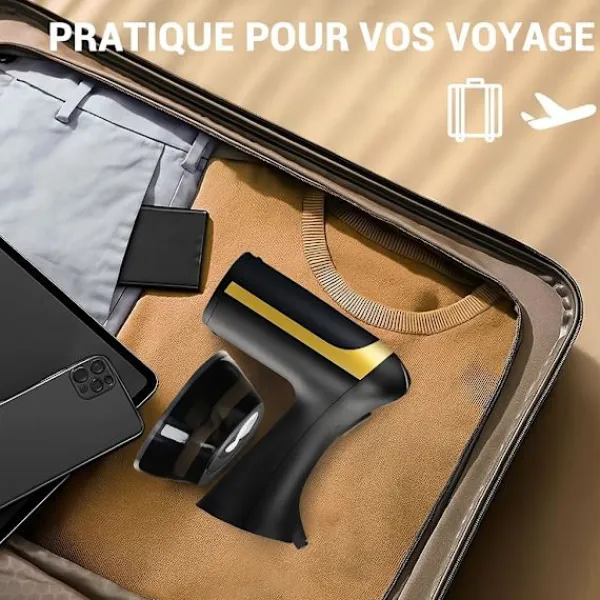 Hot CL 1500W Handhållen Ångare - Kraftfull Ånga på 20 Sekunder - 300ml Tank - Portabel och Resevänlig