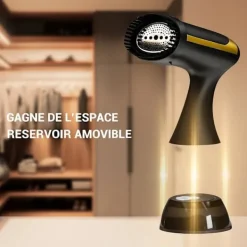 New 1500W Handhållen Ångare - Kraftfull Ånga på 20 Sekunder - 300ml Tank - Portabel och Resevänlig