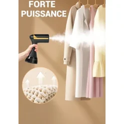 Best 1500W Handhållen Ångare - Kraftfull Ånga på 20 Sekunder - 300ml Tank - Portabel och Resevänlig