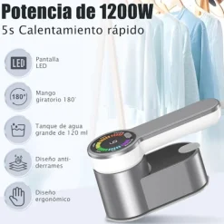 Online 1200W Handhållen Ångare för Horisontell - Mini Strykjärn Torr Strykning Läge och 6 Ånglägen - För Hem och Resa