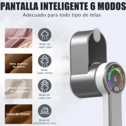 Outlet 1200W Handhållen Ångare för Horisontell - Mini Strykjärn Torr Strykning Läge och 6 Ånglägen - För Hem och Resa