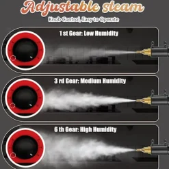 Outlet 2500W Handhållen ångrengörare, 1500 ml högtrycksångare för rengöring, multifunktionell bärbar ångrengöring för hemmabruk, ångrengörare för