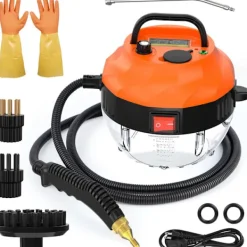 Sale 2500W Handhållen ångrengörare för rengöring, 1000ML högtrycksångrengörare för klädsel, djuprengöring av golv, mattor, kakel, linoleum, arbete