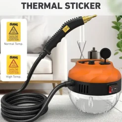 Sale 2500W Handhållen ångrengörare för rengöring, 1000ML högtrycksångrengörare för klädsel, djuprengöring av golv, mattor, kakel, linoleum, arbete