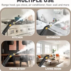 Sale 2500W Handhållen ångrengörare för rengöring, 1000ML högtrycksångrengörare för klädsel, djuprengöring av golv, mattor, kakel, linoleum, arbete