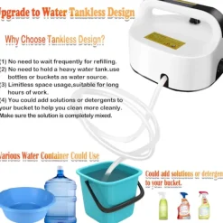 Online 2500W Handhållen ångrengörare, högtemperaturångare för rengöring, ångrengöring för madrass, bildetaljering soffklädsel badr