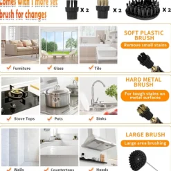 Online 2500W Handhållen ångrengörare, högtemperaturångare för rengöring, ångrengöring för madrass, bildetaljering soffklädsel badr