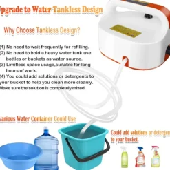 Outlet 2500W Handhållen ångrengörare, högtemperaturångare för rengöring, ångrengöring för madrass, bildetaljering soffklädsel badrum (Orange-New V | Fyndiq Orange-New Version